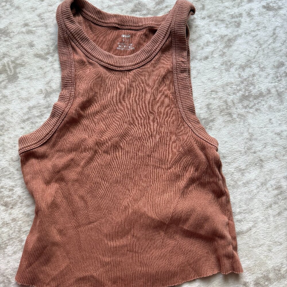 Aerie Copper Scoop Tank – Size Small | Rich Neutral Basic 🧡